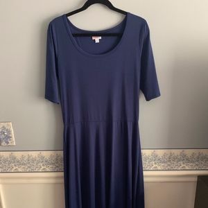 LuLaRoe Ana Maxi Dress - Solid Cobalt blue